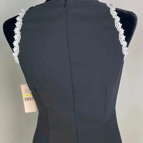 🆕Nanette Lepore Elegant Sleeveless Black Ruffle Dress 4🆕 - Picture 5 of 10